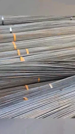 HRB400 HRB500 HRB500e Tondo per cemento armato in acciaio deformato Barra tonda Costruzione Ferro d'armatura Metallo laminato a caldo Tondo quadrato Acciaio al carbonio piatto ondulato Barra Tmt